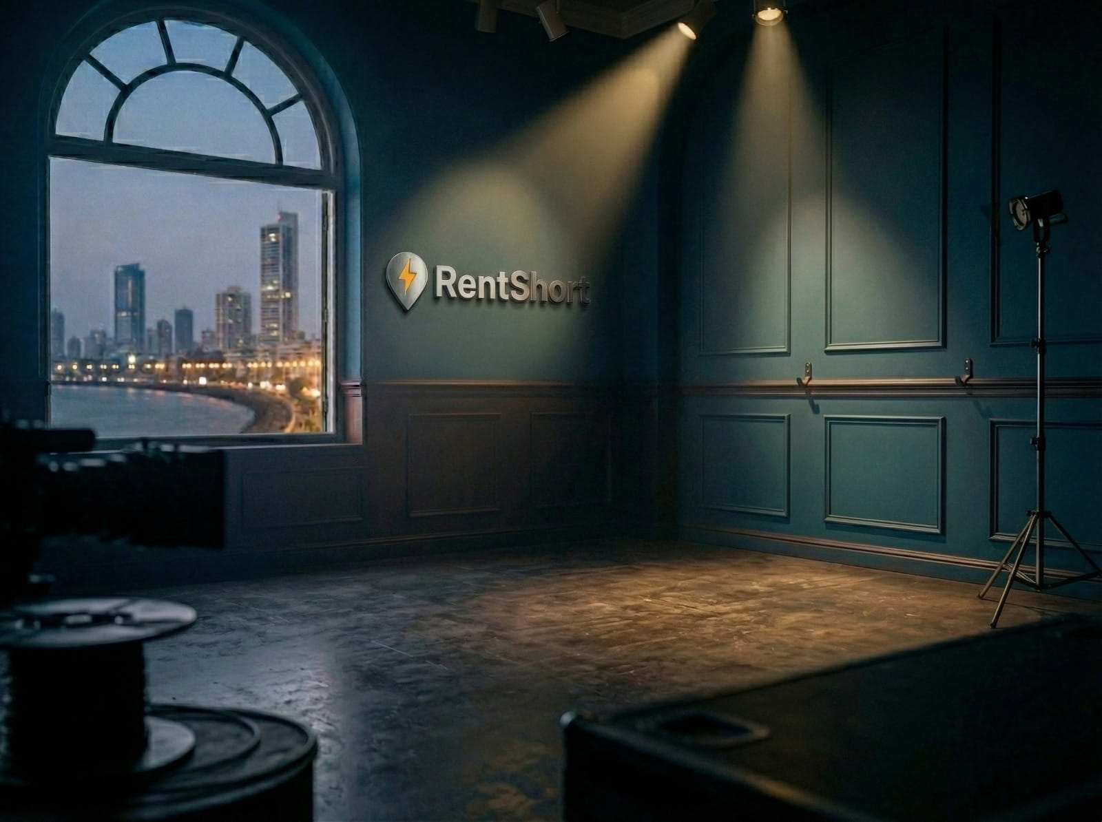 Large dinner in outdoor warehouse space